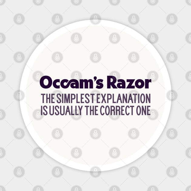 Occam's Razor  --  Typography Definition Magnet by DankFutura